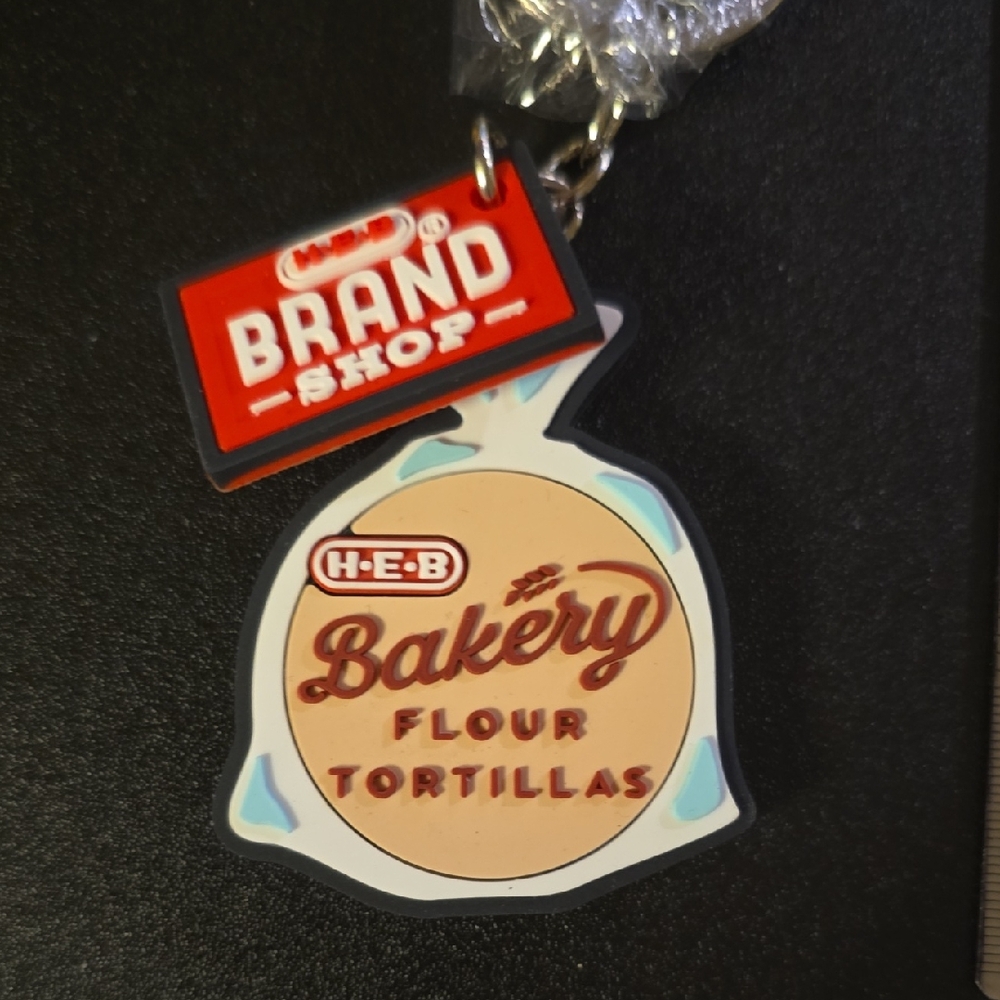 HEB Grocery Brand Shop Tortilla Keychain H-E-B Texas